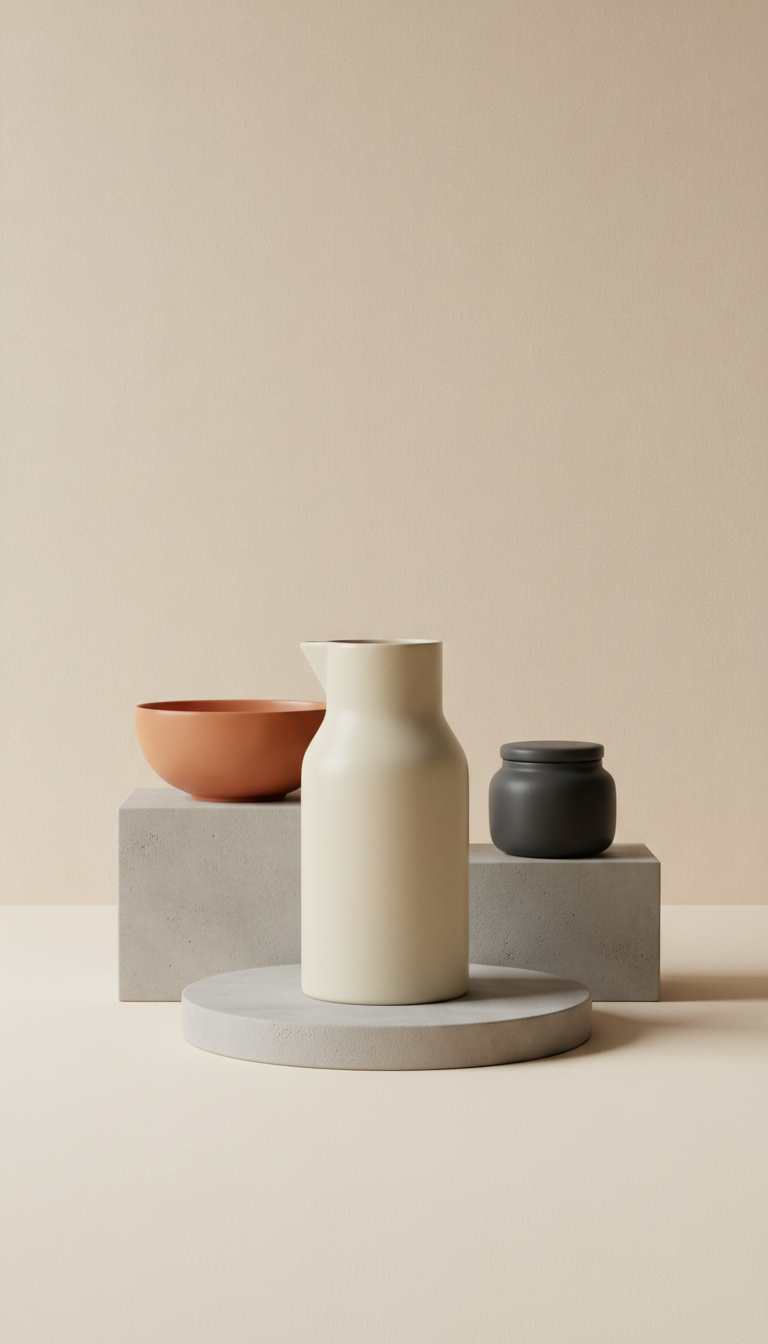 Ceramic Kitchen Set in Matte White